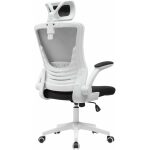 Sillon de oficina lauro alto blanco malla gris asiento negro 3 jpg