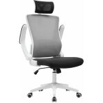 Sillon de oficina lauro alto blanco malla gris asiento negro 4 jpg