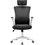 Sillon de oficina lauro alto blanco malla y asiento negro 1 jpg