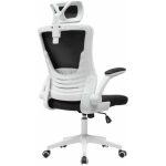 Sillon de oficina lauro alto blanco malla y asiento negro 3 jpg