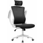 Sillon de oficina lauro alto blanco malla y asiento negro 4 jpg