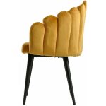 Sillon devin metal tapizado velvet amarillo 2 jpg