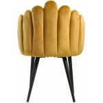 Sillon devin metal tapizado velvet amarillo 4 jpg