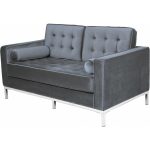 Sofa arles 2 plazas tejido velvet gris jpg