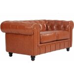 Sofa chester new 2 plazas similpiel cuero vintage jpg