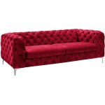 Sofa chester royal 3 plazas terciopelo rojo vino jpg