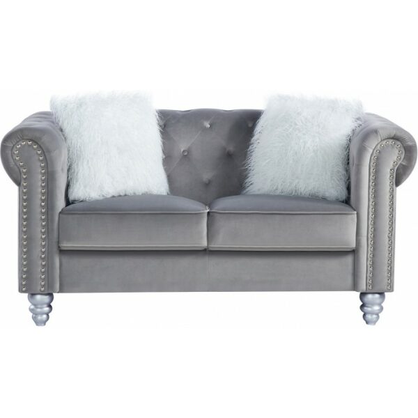 Sofa chester style 2 plazas tapizado velvet gris 27 1 jpg