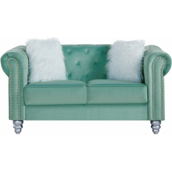 Sofa chester style 2 plazas tapizado velvet verde agua 58 1 jpg