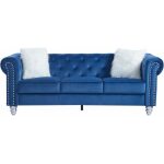 Sofa chester style 3 plazas tapizado velvet azul 67 1 jpg