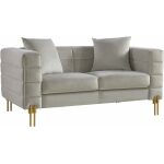 Sofa larios 2 plazas tejido velvet gris claro 25 jpg