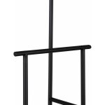 Toallero Negro Metal Decoración 20,80 X 13 X 61,50 Cm