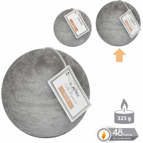 Vela Bola Perfumada Gris 9 Cm