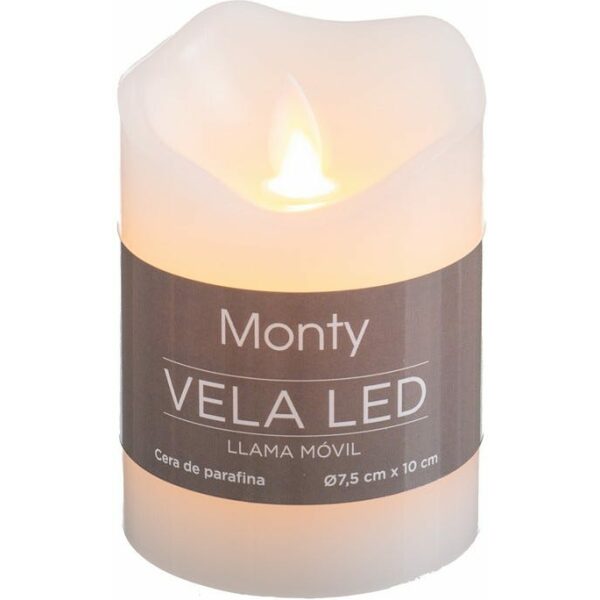 Vela Cera Led Movimiento Blanco 7,50 X 10 Cm