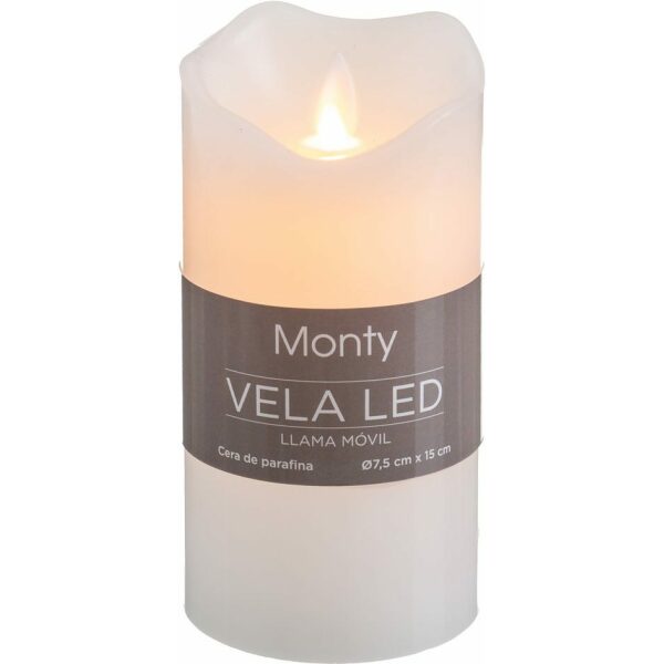 Vela Cera Led Movimiento Blanco 7,50 X 15 Cm