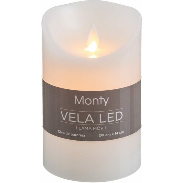 Vela Cera Led Movimiento Blanco 9 X 14 Cm