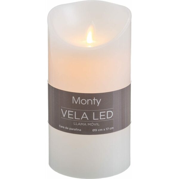 Vela Cera Led Movimiento Blanco 9 X 17 Cm