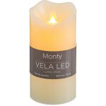 Vela Cera Led Movimiento Crema 7,50 X 15 Cm