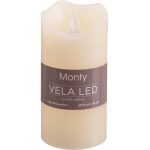 Vela Cera Led Movimiento Crema 7,50 X 15 Cm