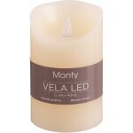 Vela Cera Led Movimiento Crema 9 X 14 Cm