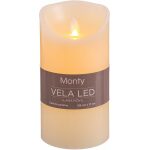 Vela Cera Led Movimiento Crema 9 X 17 Cm