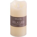 Vela Cera Led Movimiento Crema 9 X 17 Cm