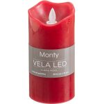 Vela Cera Led Movimiento Rojo 7,50 X 15 Cm