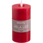 Vela Cera Led Rojo 7 X 13 Cm