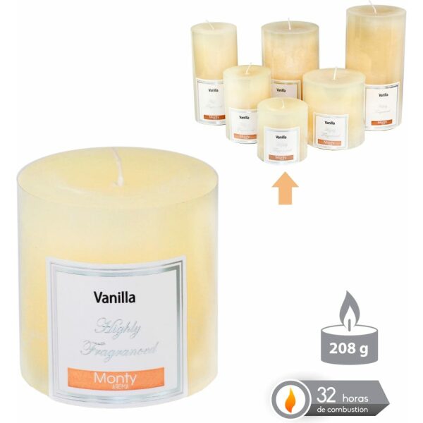 Vela Cilíndrica Perfumada Crema 7 X 7 Cm