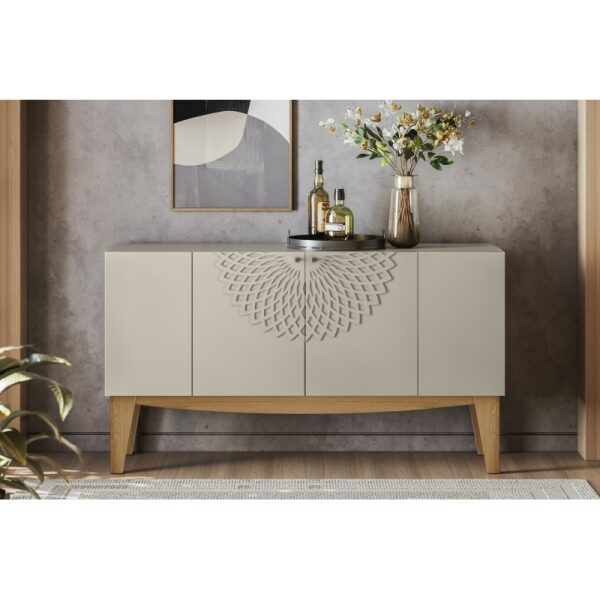 Buffet jade 4 puertas blanco roto y cedro 136 cms 1 jpg