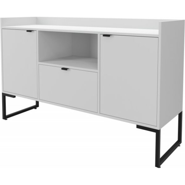 Buffet tokyo metal negro 2 puertas y cajon mdp color blanco 135 cms 1 jpg