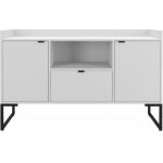 Buffet tokyo metal negro 2 puertas y cajon mdp color blanco 135 cms jpg