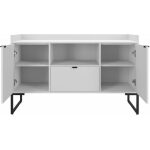 Buffet tokyo metal negro 2 puertas y cajon mdp color blanco 135 cms 2 jpg