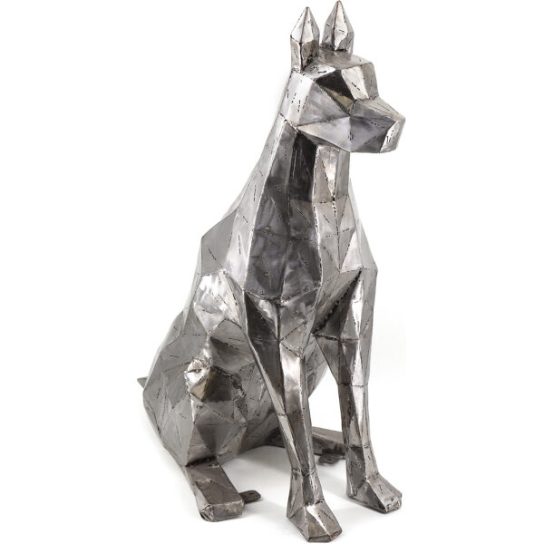 Figura Perro Sentado Metal