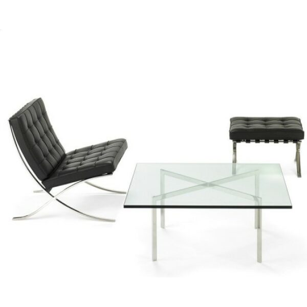 Mesa bcn baja acero inoxidable cristal 102x102 cms 1 jpg