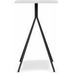 Mesa bistro alta metal negro tapa de mdp color blanco 60 x 60 cms jpg