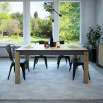 Mesa de comedor philippa biiaminado roble con gris oscuro 160 x 80 cms 1 jpg