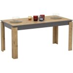 Mesa de comedor philippa biiaminado roble con gris oscuro 160 x 80 cms 2 jpg