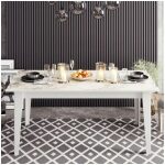 Mesa de comedor siena biiaminado marmol blanco 180 x 90 cms 1 jpg