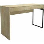 Mesa de estudio desk metal negro mdp miel 2 cajones 120 x 45 cms jpg