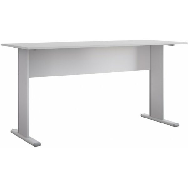 Mesa de oficina work metal bilaminado color platino 150 x 60 cms jpg