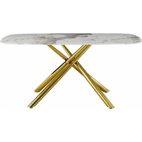 Mesa jazz metal dorado tapa de cristal templado 160x90 cms 1 jpg