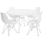 Mesa tower cromada lacada blanca 120 cms de diametro 2 jpg