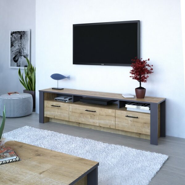 Mueble de tv philippa biiaminado roble con gris oscuro 180 cms 1 jpg