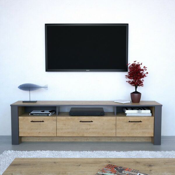 Mueble de tv philippa biiaminado roble con gris oscuro 180 cms jpg