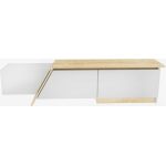 Mueble de tv prudence biiaminado blanco con roble 180 cms 4 jpg