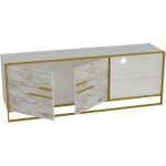 Mueble de tv siena biiaminado marmol blanco con metal dorado 160 cms 4 jpg