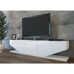 Mueble de tv violet biiaminado blanco brillo 180 cms 2 jpg