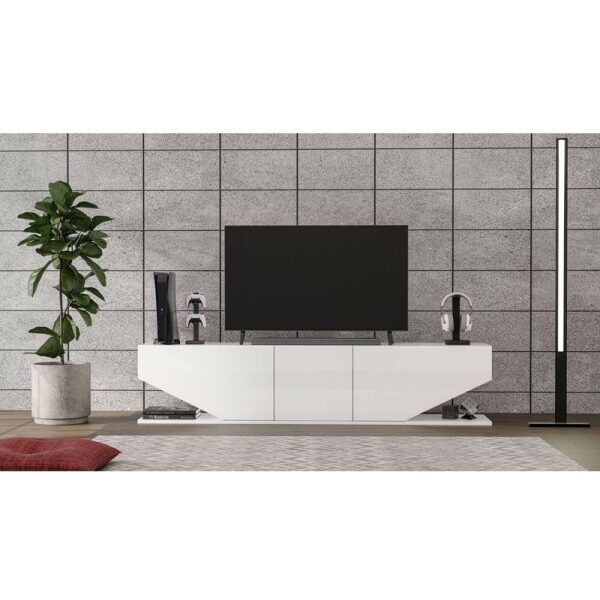 Mueble de tv violet biiaminado blanco brillo 180 cms jpg