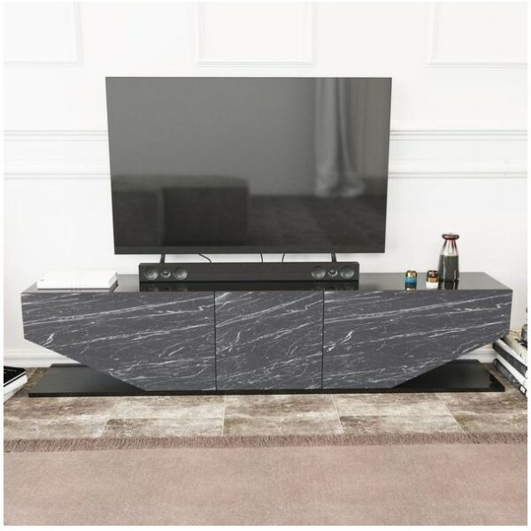 Mueble de tv violet biiaminado marmol negro 180 cms jpg