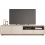 Mueble tv isis blanco roto y nogal 218 cms 1 jpg